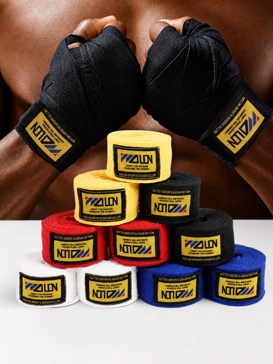 2pcs/Set Combat & Sanda Hand Protection, 3.5m Boxing Hand Wraps, Suitable For Boxing, Muay Thai Training - Multicolor - View 1