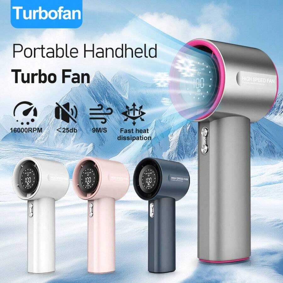 Summer Hot-Selling Mini Portable Rechargeable Handheld Fan, Instant Cooling To Lower Body Temperature, Multiple Fresh Color Options, Suitable For Beach Vacation, Daily Commute, Makeup Touch-Up And More - Handheld - View 1