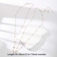 Cadena de cintura de metal con borlas minimalista multicapa para otoño/invierno - A - Ver 4