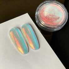Sunset Flash 金屬鏡面美甲粉，變色龍高光反光效果，亮片碎金粉，Y2K 多色效果，彩虹磁性亮片美甲粉，打造寶石般閃亮指甲與手工藝材料 - 彩色 - 查看 5