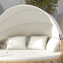 Sun Island, 4-Piece Set, Extendable Canopy, 5 Cushions, Rattan Look, 178W X 85D X 66.5H Cm, Beige-XY228830 - 860-317V00CW - View 9