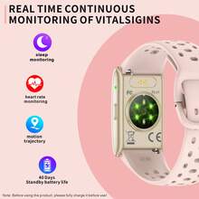 SENBONO Ultra-Thin And Lightweight Smart Bracelet, Supporting Multiple Exercise Modes, Heart Rate Monitoring, Sleep Monitoring, Call Reminder, Sedentary Reminder, Alarm Function, Wireless Connection, Calories, Men's And Women's Sports Watches - Pink Silicone - View 6