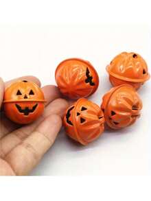 5 Stück Halloween Kürbis Glocken, lustige Kürbis Glocken, Haustier Schlüsselanhänger, Kleidungszubehör Anhänger, Halloween Dekorationsglocken - Mehrere Stile - Übersicht 5