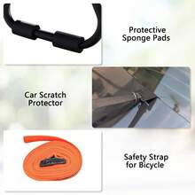 3-Bike Mounted Rack, Trunk Mount Bike Rack With Adjustable Length And Angle - Default Title - View 3