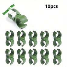 360° Rotatable Garden Stake Connector Clips, Universal Plastic Cross Pipe Buckle For 8/11/16/20mm Plant Support Poles, Greenhouse Trellis Vine Frame Fixed Clamp Gardening Accessories - Green - View 16