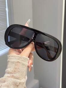 1 Pair Square Plastic Full Frame Design, Fashionable Lady Style, Best Friend Sunglasses, Suitable For Women's Vacation Outfits, Street Photography, Music Festivals, Parties And Other Occasions, Fashion Accessory, Suitable For All Face Shapes - Multicolor - View 8