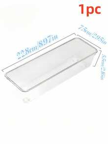 8Pcs-Multifunctional Kitchen Drawer Cutlery Transparent Storage Box, Transparent Plastic Drawer-Style Storage Tray, Kitchen Cup Bowl Small Utensil Storage Box, Cabinet Cutlery Cabinet Multifunctional Storage Box - Multicolor - View 16