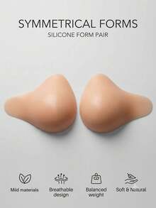 ANGDIE 1 Pair Silicone Breast Prosthesis, Artificial Silicone Breast Pads For Women, Post-Mastectomy Silicone Breast Prosthesis, 1 Pair Pack - Khaki - View 13