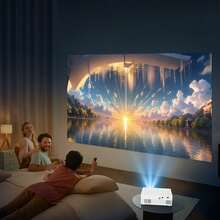 便攜式迷你 Full HD 有線投影機,僅支援有線連接,無 WiFi 無藍牙,內建喇叭與遙控器,可搭配手機與平板使用,多國插頭 EU/UK/US/AU,適合家庭劇院、辦公室、宿舍、旅行的小型電影投影機 - 白色 - 查看 7