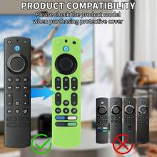 2件螢光矽膠保護套，相容於 Fire TV Stick 4K Max 與 Fire TV Omni/Pioneer/Insignia Alexa 語音遙控器增強版，防震保護殼附掛繩（綠色 + 青色） - 查看 5