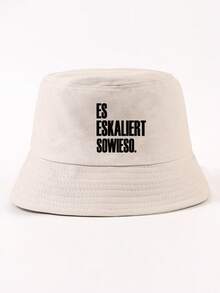 1件時尚標語 ES ESKALIERT SOWIESO 極簡休閒風百搭漁夫帽，適合日常配戴 - ES漁夫帽 - 查看 28