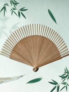 Vintage Bamboo Folding Fan, Foldable Fan, Durable Bamboo Frame, Smooth Opening And Closing, Portable Handheld Summer Fan, Artistic Style, Suitable For Various Dances, Party Favors, Birthday Gifts - Multicolor - View 8