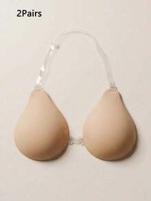 2 Packs Self-Adhesive, Halter-Style Design With A Clear, Transparent Strap That Wraps Around The Neck, Providing A Push-Up And Enhancing Effect. - Multicolor - View 18