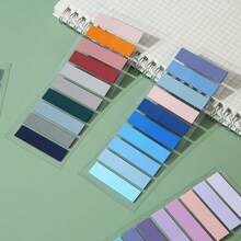 10pcs Morandi Color Transparent Writable Index Tabs, Student Memo Sticky Notes, Creative Classification Indicator Stickers School Supplies - Multicolor - View 2