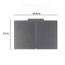 1pc Silicone Dish Drying Mat With Built-In Drainage Grooves, Non-Slip Quick Drying Pad For Pots, Pans And Tableware, Countertop Protector, Kitchen Essential - Multicolor - View 6