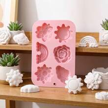 1pc Rainbow Cloud Sunflower Silicone Soap Mold, Mini Soap Mold | Easy Release Reusable Resin Casting Mold | Suitable For DIY Handmade Jewelry, Candles, Soaps, Home Decor And Gift Making - A - View 10