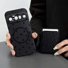 1pc Cute Black Small Heart Pattern Luxury Fashion Vintage Faux Leather Card Holder Straight Edge Magic Cube Liquid Soft Silicone Phone Case Compatible With Galaxy S26 S25 S24 Ultra S24 Plus S24 FE S23 S22 A55 A54 A53 A52 A50 A30 A42 A35 A34 A33 A25 A24 A20 A30 A15 A17, Smart 8/ Hot 40i/Spark 20/Spark 20C/Spark Go 2024/ G84/Honor X9b X9A X9D X7B X9C X6A 8X X7 X8 X8C X8B Y9S Y9A Y7P Y7P/1+ - Black - View 4