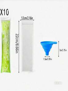10/50/100pcs Fruit Pudding Molds, Summer Refrigerated/Frozen Disposable Popsicle Bags, DIY Homemade Ice Pop Molds, Ice Cream Popsicle Self-Sealing Bags, Suitable For Vegetables, Juice, Fruit Puree, Ice Cream, Fruit Popsicles, Sealab Storage Bags - Multicolor - View 17