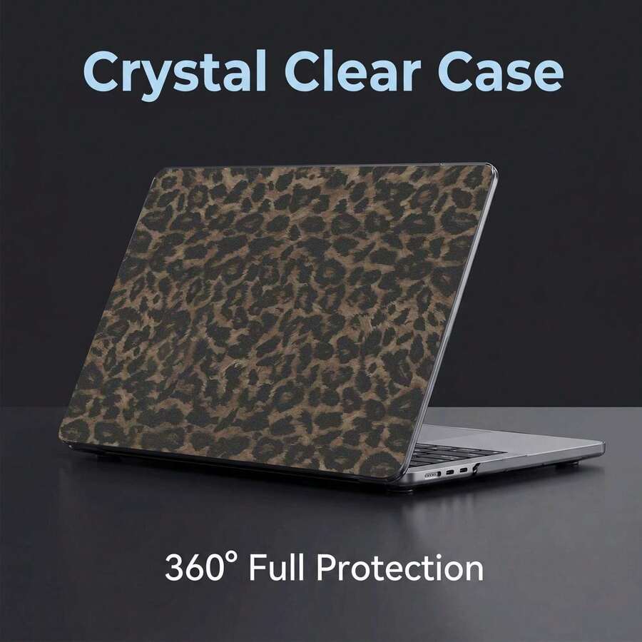 1pc Transparent Smoke Gray Hard PC Material Protective Case, Anti-Slip Silicone Feet, Hollow Heat Dissipation Holes, Full Coverage Shockproof Laptop Protective Shell, Compatible With 13 Neo/13.3 Air/13.3 Pro/13.6 Air/14.2 Pro/15 Air/16.2 Pro - View 1