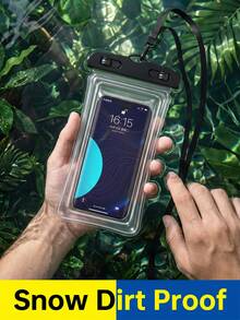 多功能防水手機保護袋，觸控螢幕極簡防水潛水袋，成人便攜式防水手機殼，游泳時可收納手機，海灘必備泳池配件，度假用品 - 手機防水袋 - 查看 3