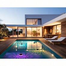 Solar Powered Pool Lights, 9-Color RGB Floating Pool Lights With Remote Control, 4/6/8 Hour Timer, IP67 Waterproof, High Brightness SMD5050 LED, Auto On/Off, Suitable For Swimming Pool, Bathtub, Garden, Camping Party - Solar-powered Floating Light (RGB) - View 9