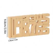1-10 Natural Wooden Number Stacking Blocks Set With Large Size Digits. It Combines Number Recognition And Math Games To Train Kids'fine Motor Skills, Focus And Spatial Logic, An All-Scene Educational Toy For Holidays And Children's Birthday Gifts - Multicolor - View 7