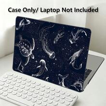 1件裝 MacBook 保護殼，UV 列印海龜與海洋生物圖案，筆電保護套，極簡輕量耐用，適用 MacBook Air Pro 13.3 13.6 14.2 15.3 16.2 吋，適用 13 吋 Neo 筆電保護殼 A3404 型號 - 查看 6
