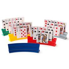 1pc/2pcs/4pcs Poker Card Holder, Curved Design Hands-Free Card Stand, Suitable For Elderly And Arthritis Patients, Stackable Plastic Card Storage Rack, Ideal For Family Game Night Party Card Games - View 9