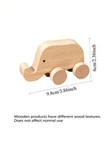 1pc Funny Wooden Animal Figurine Desktop Decor Suitable For Nursery And Children's Room Baby Accessories Baby Supplies Baby Girl Supplies Room Decoration - Multicolor - View 3