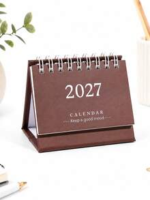 1PC Simple 2027 Desk Calendar,Macaron Color Creative Flip Cover Design For Daily Schedule Planning, A Must-Have Desktop Decoration, Essential For Study And Office Use - Single Piece - View 17