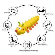 Latex Squeaky Dog Chew Toy, Teeth Cleaning Pet Squeaky Toy, No Battery Required, Pet Dog Toy, Durable, Teeth Grinding, Teeth Cleaning, Interactive Training Toy, Enhance Interaction, Suitable For Puppies And Adult Dogs, Strong And Tear-Resistant, Not Easily Broken, Relieve Pet Anxiety, Suitable For Daily Play And Training, Pet, Dog Toys, Dog Stuff, Puppy Keep Game Dog Accessories, Puppy Keep Game Feed Puppy, Happy Dog Puppy Keep, Puppy Keep - Multicolor - View 7