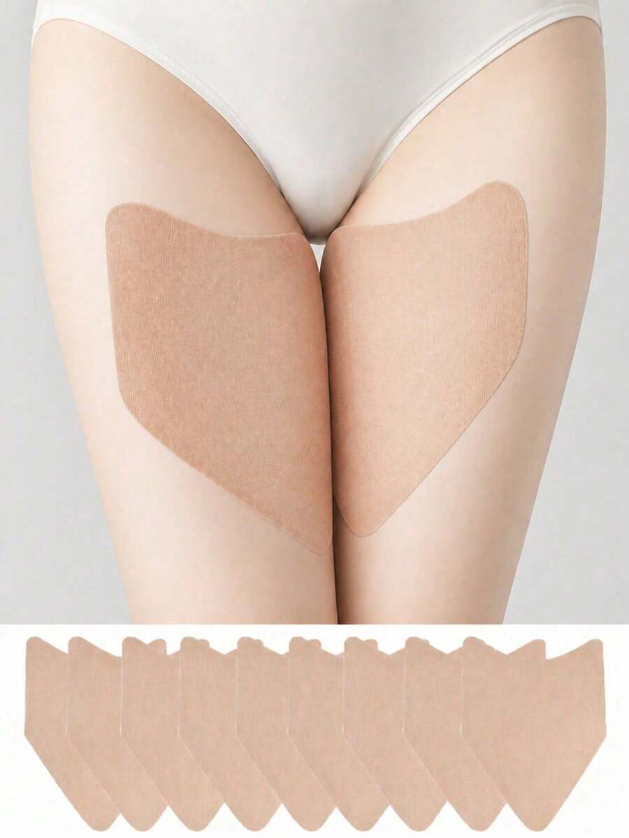 20pcs Non-Woven Fabric Thigh Anti-Chafing Patches, Suitable For Plus Size, Anti-Chafing Thigh Protection Patches, Soft And Breathable, Anti-Chafing Strips, Sweat-Proof And Invisible, Unisex, Ultra-Thin Thigh Protection Patches, Suitable For Outdoor, Travel, Running, Hiking, Fitness And Daily Wear, Lightweight And Comfortable Thigh Anti-Chafing Patches, Skin-Friendly And Easy To Apply, Perfect Match For Skirts, Shorts And Dresses - A - View 1