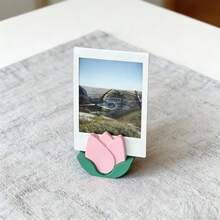 4pcs/Set Flower Photo Clip Set, Flower-Shaped Photo Holder Desktop Card Memo Clip Display Stand, Cute Office Bedroom Desktop Decor Ornament, Perfect Home Decor Gift - Multicolor - View 9