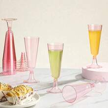 1/10/20pcs 150ml Reusable Champagne Cups, Suitable For Parties, Gatherings, Cold Drinks, Birthdays, Valentine's Day, Weddings And Large Events - View 7