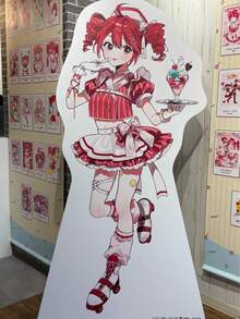 Anime Female Character Virtual Idol High-Definition Printed 2D Manga Style Acrylic Standee, Creative Desktop Decor Display Ornament, Exquisite Collectible Craft, Detachable Main Character Standee + Premium Modular Base, Easy Assembly, Personalized Decor, Great For Collection And Gift - Multicolor - View 2