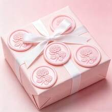 40 PCS 3D Embossed Hydrangea Wax Seal Stickers, Wedding Invitation Envelope Seal Stickers, Self-Adhesive Flower Stickers, Perfect For Invitations And Gift Packaging - Pink Hydrangea - View 6