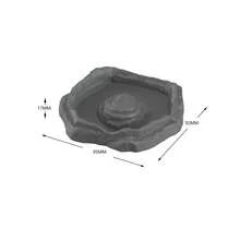 Bát nước cho bò sát giả đá, có sẵn màu đen, xám và nâu bằng nhựa resin, phù hợp để trang trí chuồng nuôi và môi trường sống cho các loài bò sát như rùa, thằn lằn và rồng râu. - Loại A - Xem 10