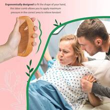 1pc Birth Comb For Labor Pain, Natural Wooden Labor Combs For Women Pregnancy, Pregnancy Hospital Bag Essentials&Delivery Essentials, Baby Comb & Shower Comb For New Mom Gifts - A - View 5