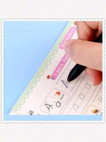 4pcs Magic Handwriting Practice Set + 7pcs Bonus, Reusable Children's Notebook, Handwriting Practice Book, Magic Writing Set, Back To School - Multicolor - View 5