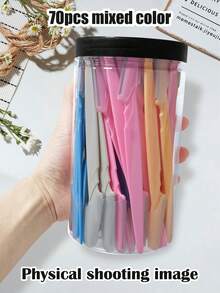30/24/20/12/6/3/1件多功能眉毛修剪器 多功能刮毛工具 除毛工具 女用臉部美容刮毛器，附防水透明化妝包，適合女性旅行用眉毛修剪刮毛器，去除多餘毛髮使肌膚光滑，塑膠修眉刮毛器附蓋，適用於美髮沙龍美容旅行必需品，可用於眉毛、身體與臉部 - 彩色 - 查看 5