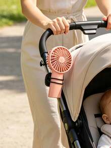 1pc Baby Stroller Fan Mount Bracket, Adjustable Fan Strap, Baby Stroller Outdoor Cooling Accessory - Multicolor - View 3
