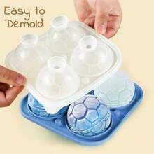 2.5 Inch Large Silicone Ice Ball Mold Tray With Lid And Funnel, Reusable Easy-Release Round Ice Ball Mold, Large Ice Cube Tray, Perfect Gift For Whiskey, Cocktails And Drinks - Multicolor - View 11