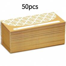 5/25/50pcs Gold Cash Envelopes, For Cash Gifts (17.78X7.62cm), Elegant Decorative Design Cash Storage Bags, Suitable For Christmas, Birthday, Graduation, Wedding, Small Savings Envelopes, Bulk Discount Packaging - Rectangle - View 11
