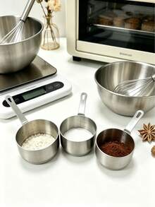 6pcs Stainless Steel Sauce Cups With Handle, Durable Multi-Functional Tableware. Suitable For Dipping Sauces, Gravies, And Baking Ingredients. Enhances Dining Elegance; A Great Practical Gift For Home Cooking Enthusiasts. 1pc/2pcs - Silver - View 7