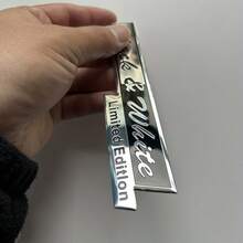 Black & White Limited Edition Metal Car Emblem Sticker - Suitable For Most Vehicles' Trunk, Rear And Side Body Decoration - A - View 7