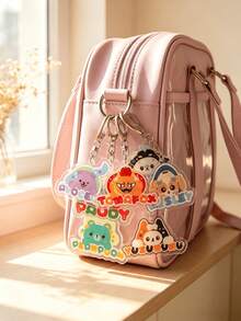 1/7pcs GMMTV Animal Shaped Acrylic Keychain, Bag Charm, Fans Merch Goods, Suitable As Character Keyring, Cute Keychain For Bags, Car Key Collection, Party Gift - Multicolor - View 4