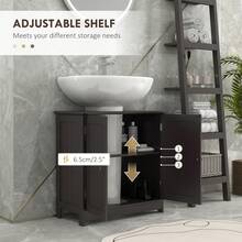 Bathroom Vanity Cabinet, Under Sink Bathroom Cabinet With 2 Doors And Adjustable Shelf, Coffee - Coffee - View 5