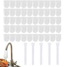 100pcs + 10pcs High Density Non-Woven Fabric Faucet Filter Bags, Anti-Splash Faucet Covers, Remove Scale Rust Sediment, Universal Replacement Kits For Kitchen And Bathroom Faucets, 50pcs + 5pcs Fixing Straps - View 12