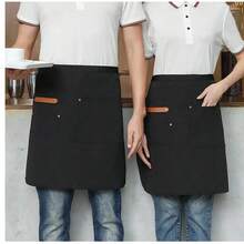 服務生半身圍裙，防水防油，餐廳工作制服，廚房烹飪圍裙 - 彩色 - 查看 4