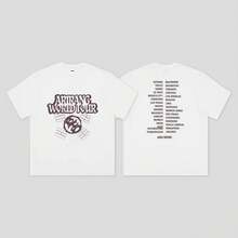 Vintage World Tour T-Shirt, Korean Traditional Symbol Graphic Tee, Double-Sided Printed Oversized Cotton T-Shirt For Korean Culture Fans - 4 - View 11